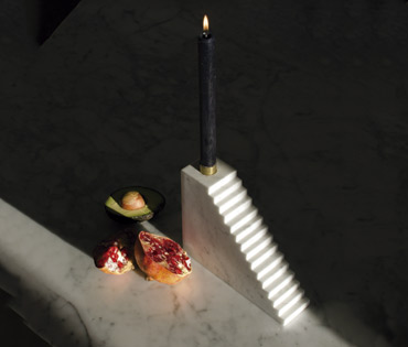 Marblelous stairs - a shrine of light - black candle and magrana